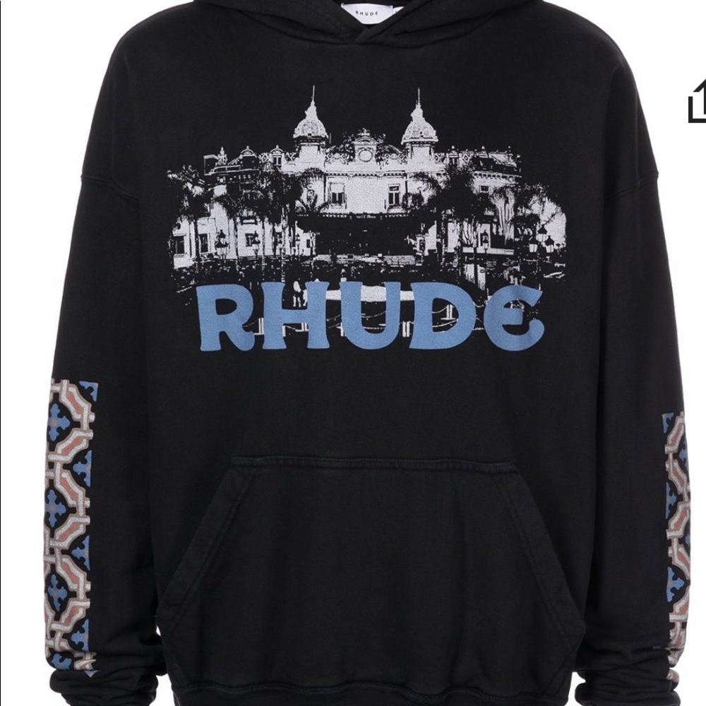 Rhude Casino Hoodie in Black